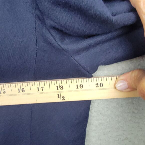 The Villager Blazer Womens 10 Blue Wool Double Breasted Gold Buttons Vintage - Picture 11 of 14